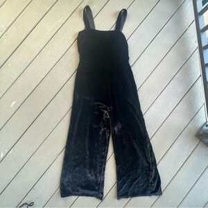 Madewell Elegant Black Velvet Jumpsuit